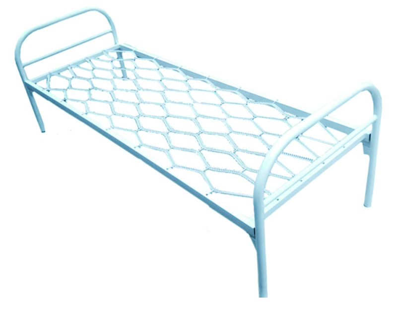 Одноярусная металлическая кровать с панцирной сеткой
модель 1ПКМ-0