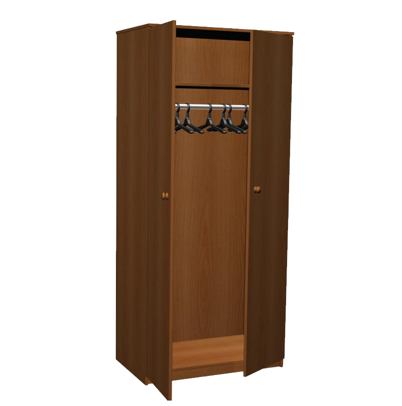 Шкаф для одежды двухдверный ЛДСП 16 мм размеры: 415 × 460 × 1800 модель Ш-0